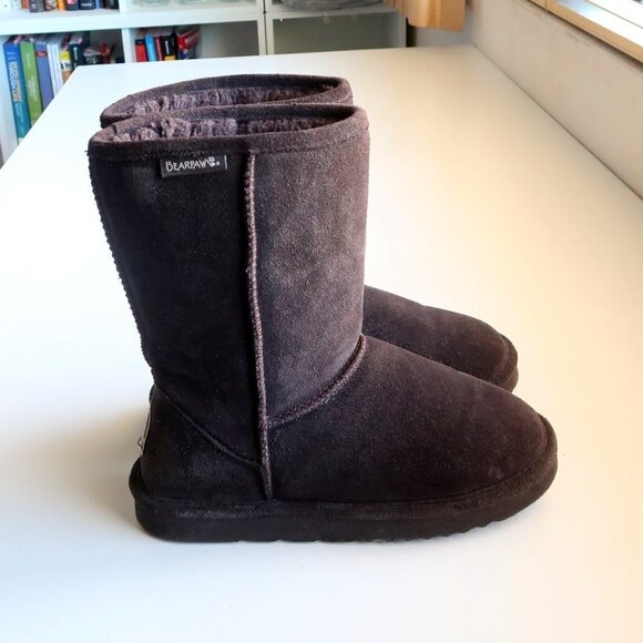 NEW Bearpaw Dorado Brown Suede & Wool Unisex Winter / Snow Boots Size 6 - Picture 15 of 15